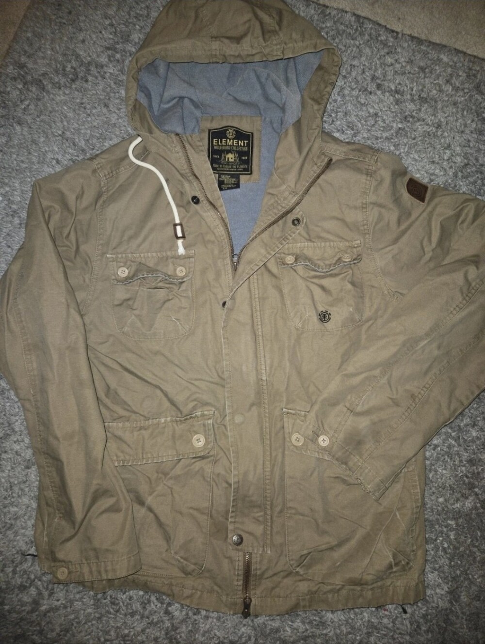 Element Wolfeboro Collection Men Jacket Large Blue Full Zip. Hiking. Outdoors